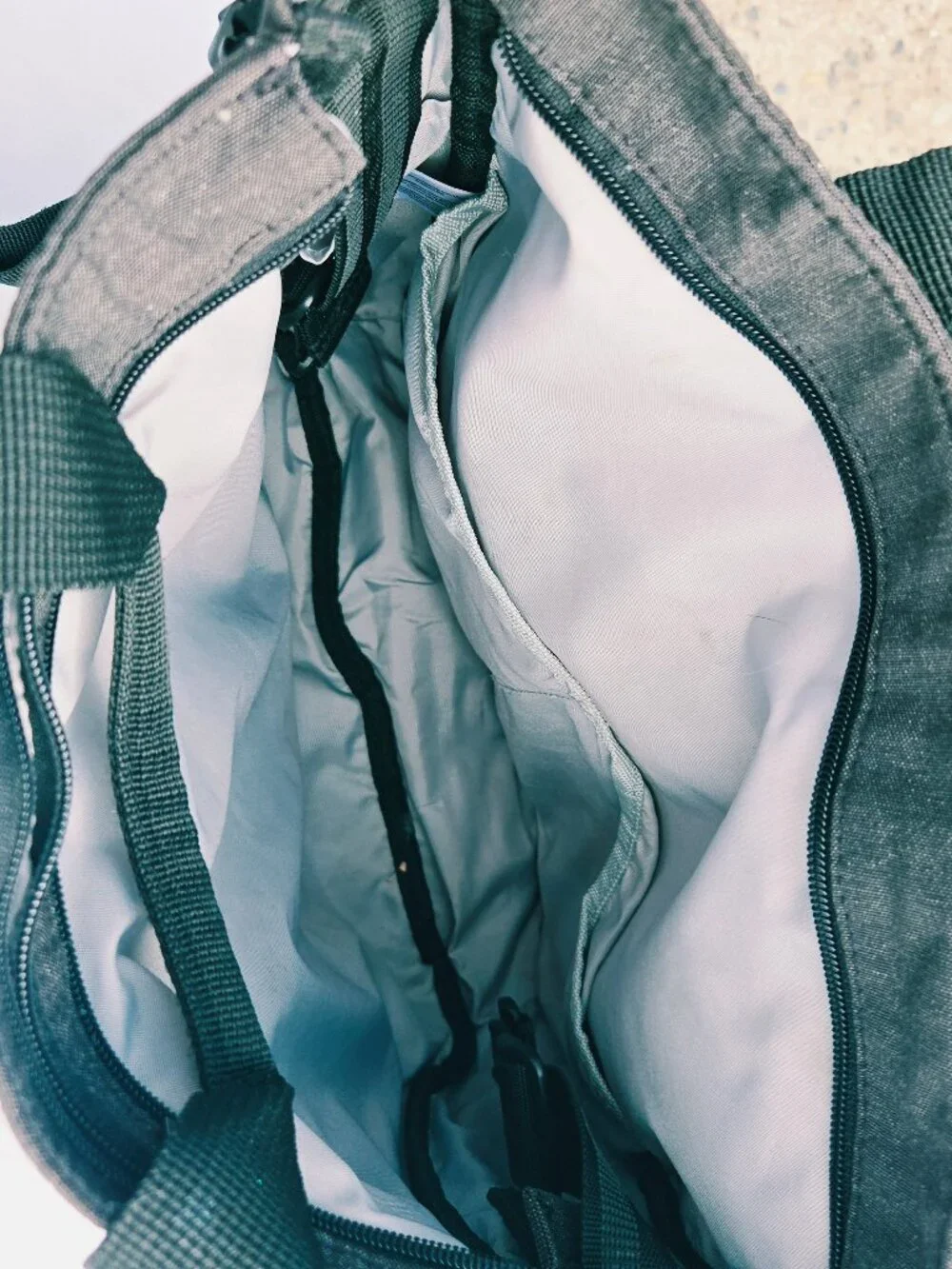 Skip Hop Duo Signature Diaper Bag Heather Grey Messenger Stroller Straps